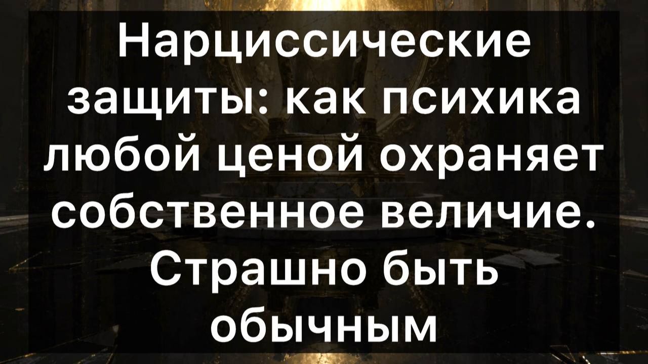 Нарциссические защиты: как психика любой ценой охраняет собственное величие. Страшно быть обычным