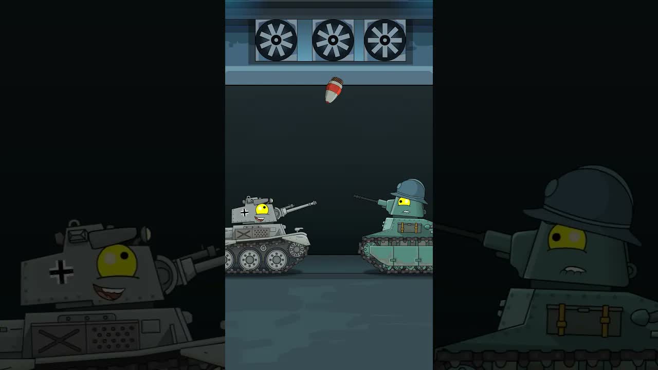Tank Shell Flip Challenge #shorts #homeanimations #cartoon #animation #мультик #tank