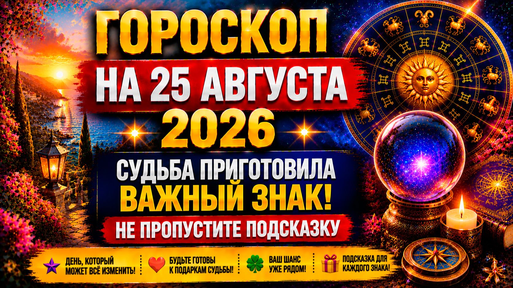 Гороскоп на 25 августа 2026 🔮 Судьба приготовила важный знак! Не пропустите подсказку