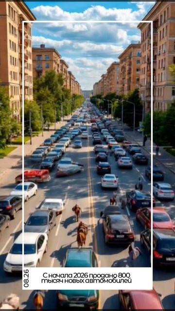 С начала 2026 продано 800 тысяч новых автомобилей