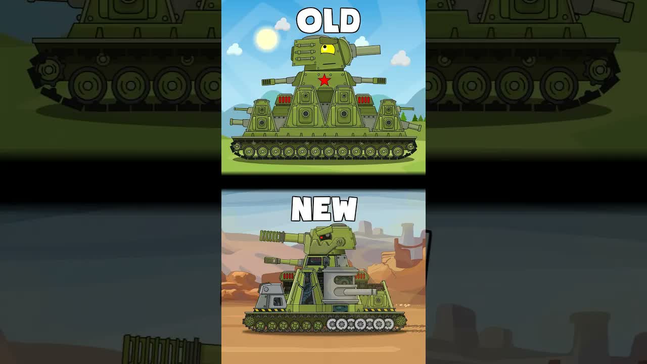 Старый и новый Дизайн танков Homeanimations! #homeanimations #cartoon #animation #tank #shorts #танк