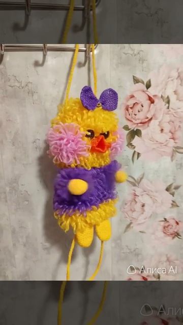 Детскавя мочалка игрушка Уточка