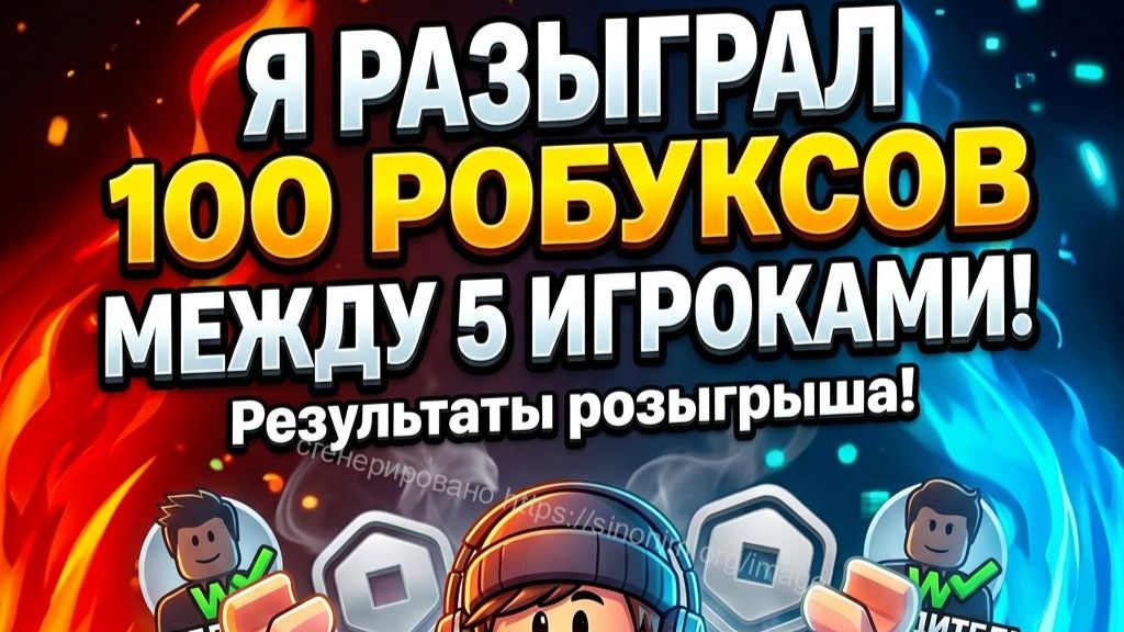 Я разыграл 100 робуксов между 5 игроками