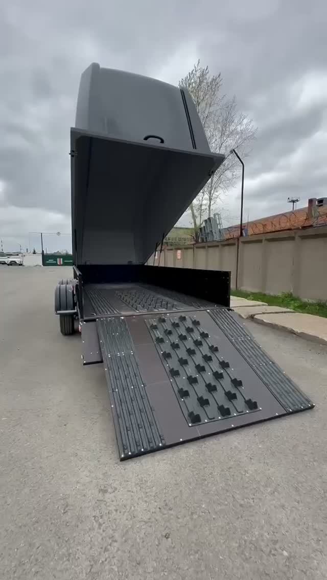 Прицеп для снегохода БАРС. Со стеклопластиковым колпаком на газлифтах!