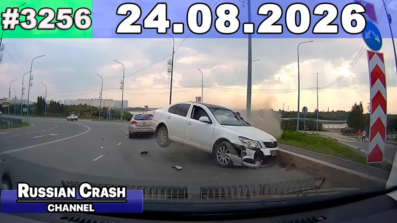 ДТП. Подборка на видеорегистратор за 24.08.2026 Август 2026