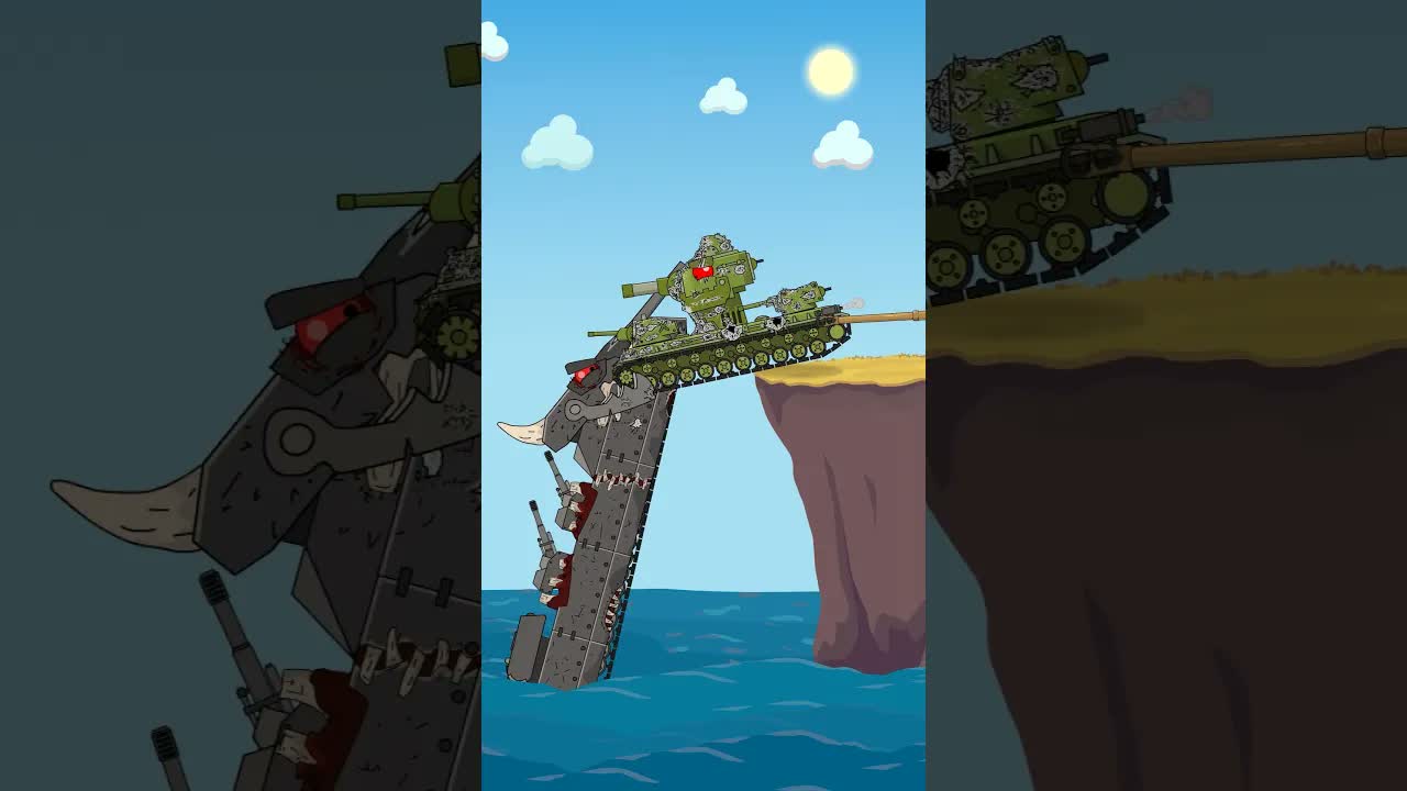Забрал с собой в бездну! #homeanimations #cartoon #animation #мультик #tank