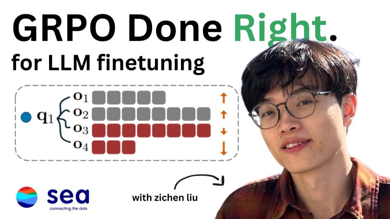 Dr. GRPO Understanding R1-Zero-Like Training With Zichen Liu