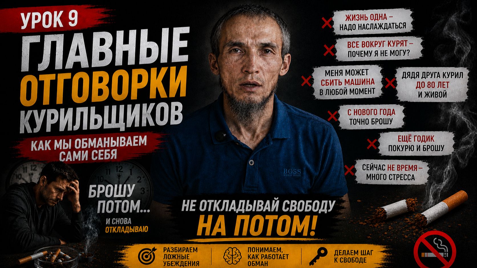 Главные отговорки курильщиков. Как мы обманываем сами себя | Урок 9
