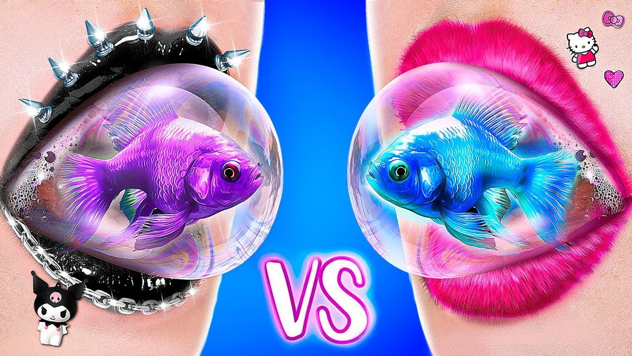 Хорошии vs плохои домик для животных! Мы построили секретныи домик в аквариуме!
