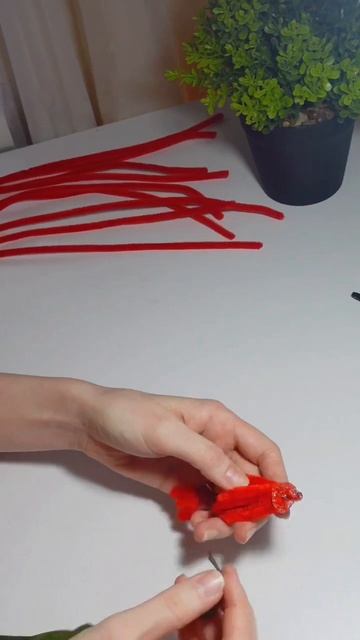 Ликорис из синельной проволоки  #diy #поделки #handmade #вб