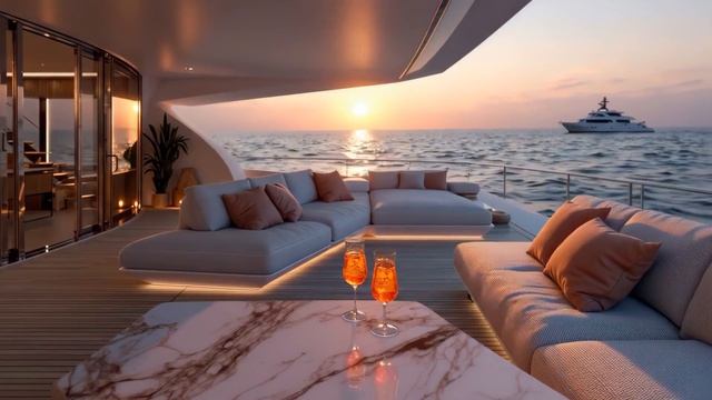 ВЕЧЕРНЯЯ МУЗЫКА НА ЯХТЕ 🌅 МОРЕ, ЗАКАТ И СПОКОЙНЫЙ РЕЛАКС