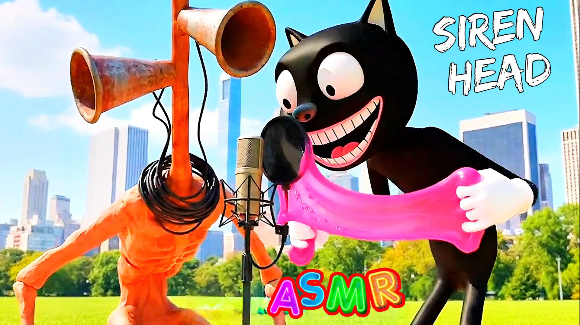 📢 СИРЕНОГОЛОВЫЙ 📢 и КАРТУН КЭТ КРУТОЙ АСМР. SIREN HEAD Vs CARTOON CAT ASMR.