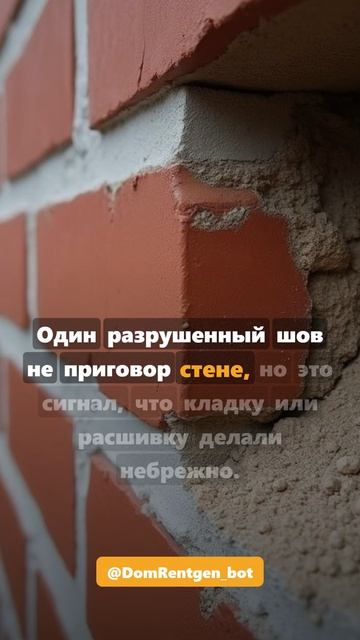 Выкрошился шов кирпичной кладки #shorts