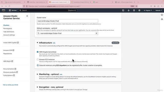 100 - Creating A Cluster In ECS