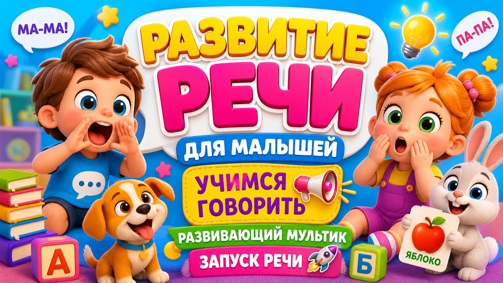🗣️ Развитие речи для малышей: учимся говорить — развивающий мультик, запуск речи ✨