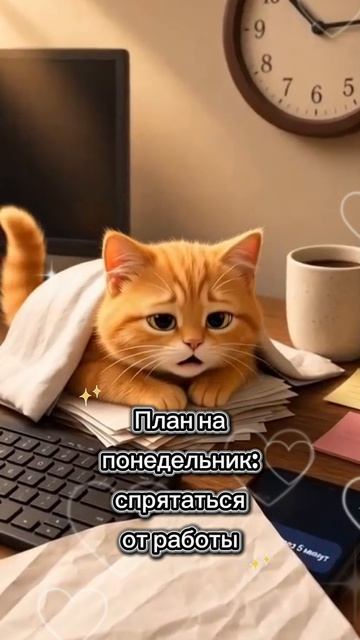 План на понедельник: спрятаться от работы…