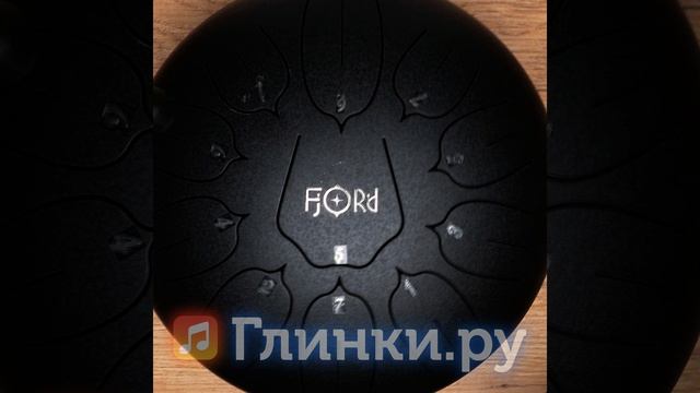 Демонстрация звучания: Глюкофон Fjord Shanti 25,4 см, черный гранит, 11 нот, Ре-мажор (D)