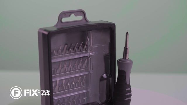 Набор бит с рукояткой, удлинителем и пинцетом | FIX PRICE