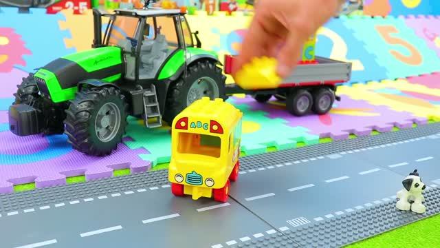 Грузовик Паровозик Мусоровоз 🚚🚂Видео с игрушками детям