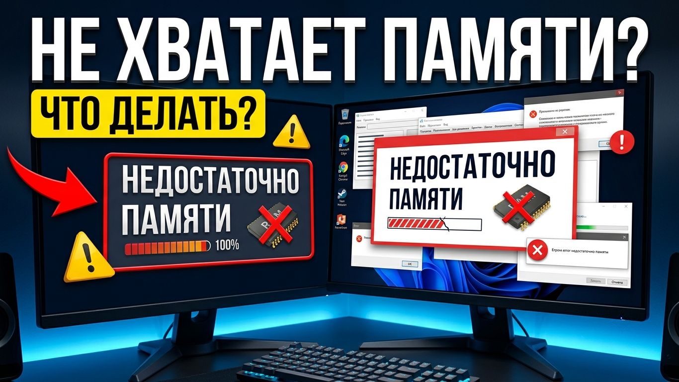 Недостаточно памяти на компьютере? Что делать! ОЗУ, файл подкачки или диск — ищем причину