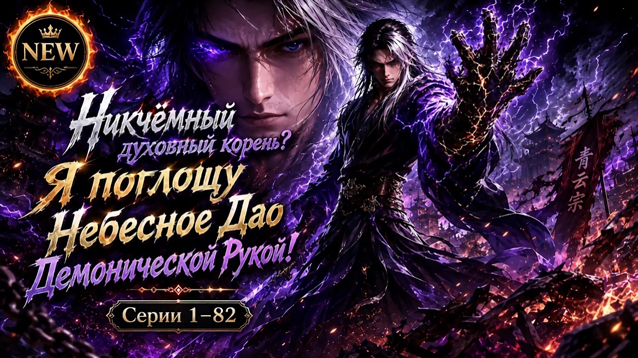 Никчёмный духовный корень?Я поглощу Небесное Дао Демонической Рукой Месть началась Аниме