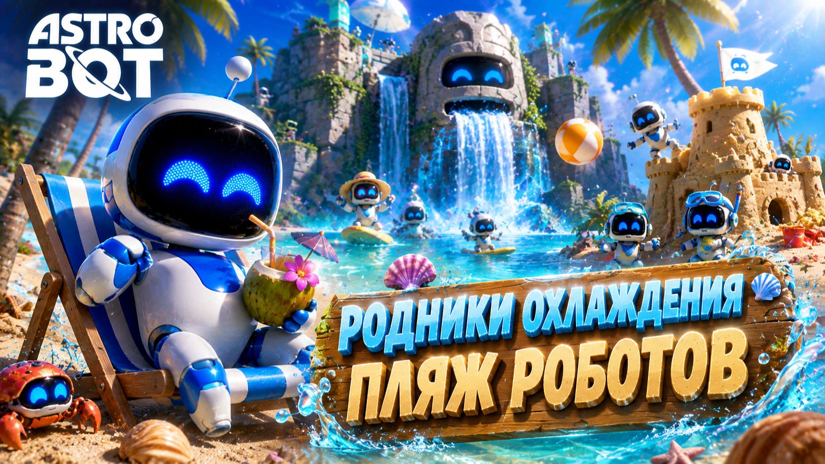 ПРОХОЖДЕНИЕ ASTRO BOT | РОДНИКИ ОХЛАЖДЕНИЯ ПЛЯЖ РОБОТОВ | ЧАСТЬ 3 | БЕЗ КОММЕНТАРИЕВ | PS5 PRO