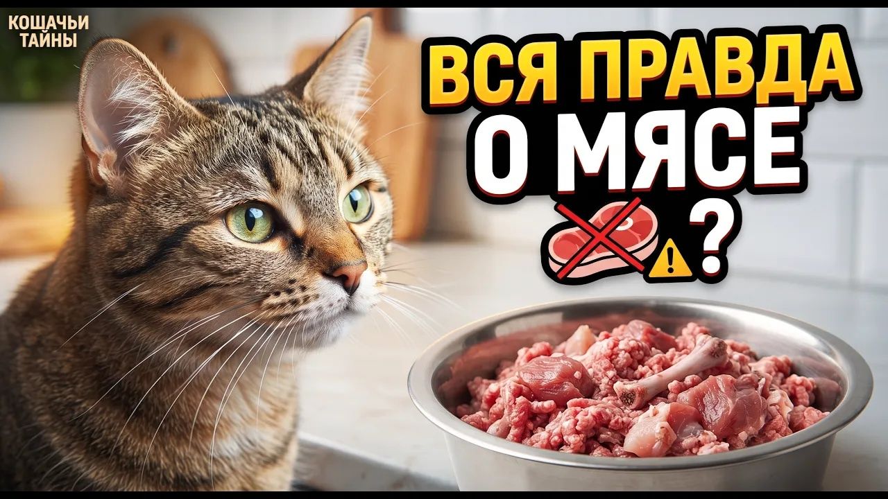 Сырое мясо для кошек： Можно ли？ Вся правда о глистах и безопасности