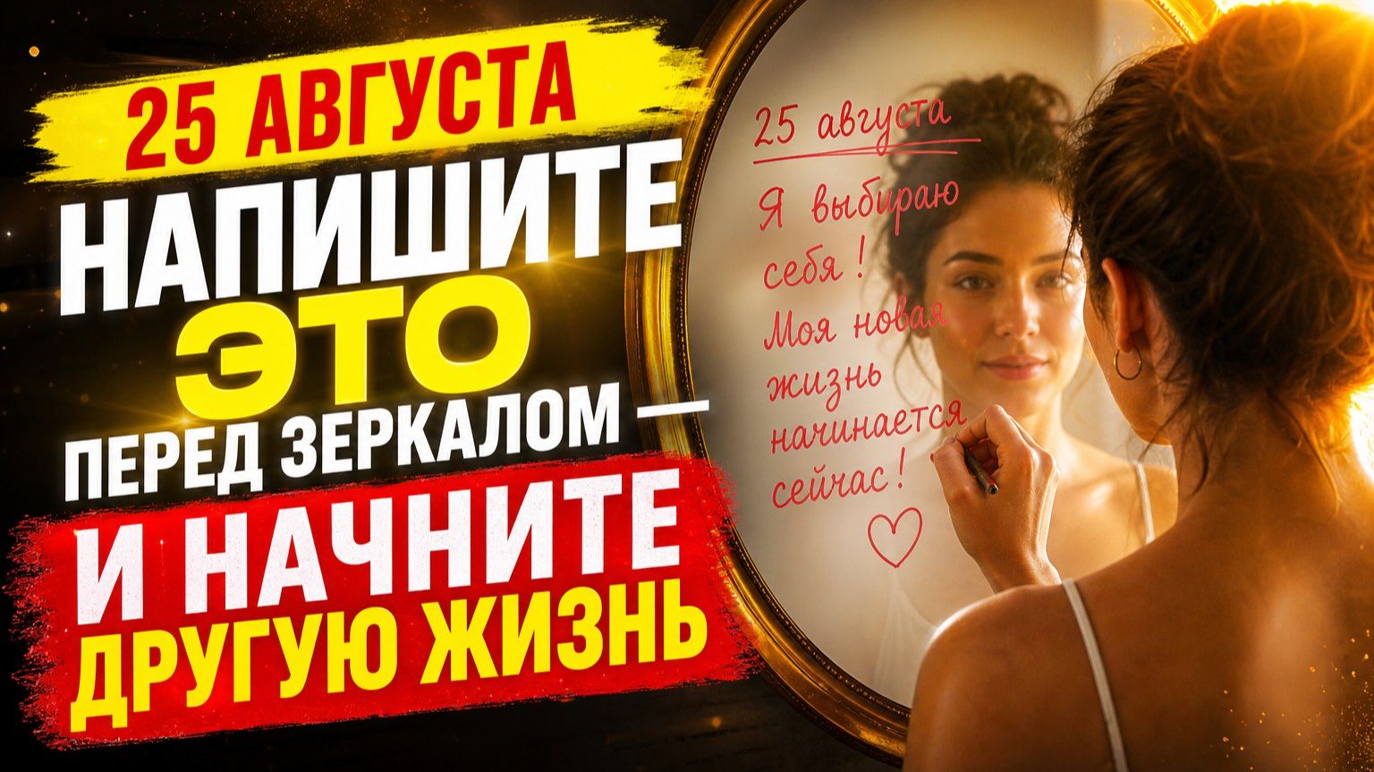 25 августа напишите это перед зеркалом — и начните другую жизнь.