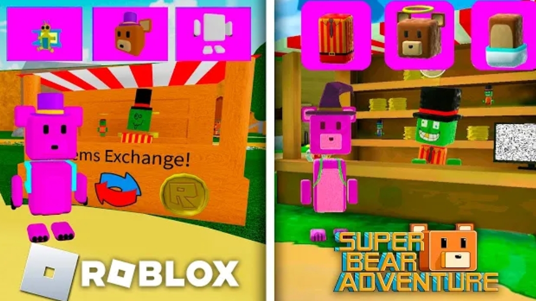 Открытие лутбоксов Roblox против приключений Супермедведя — смешные моменты игрового процесса