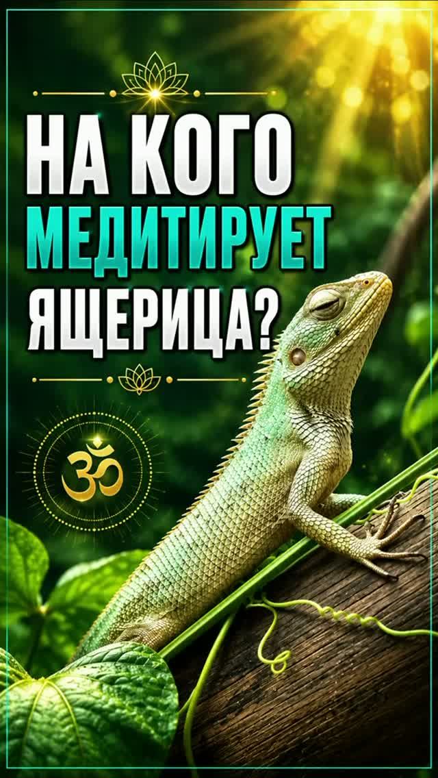 На кого медитирует ящерица?