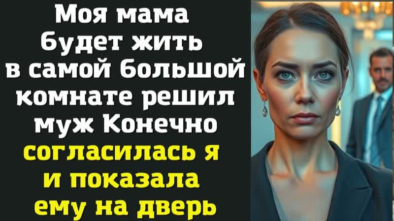 Моя мама будет жить в самой большой комнате решил муж Конечно согласилась я и показала ему на дверь