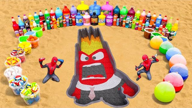 Как сделать персонажа из мультфильма Головоломка из шариков Orbeez газировки Big Fanta 7up Peps