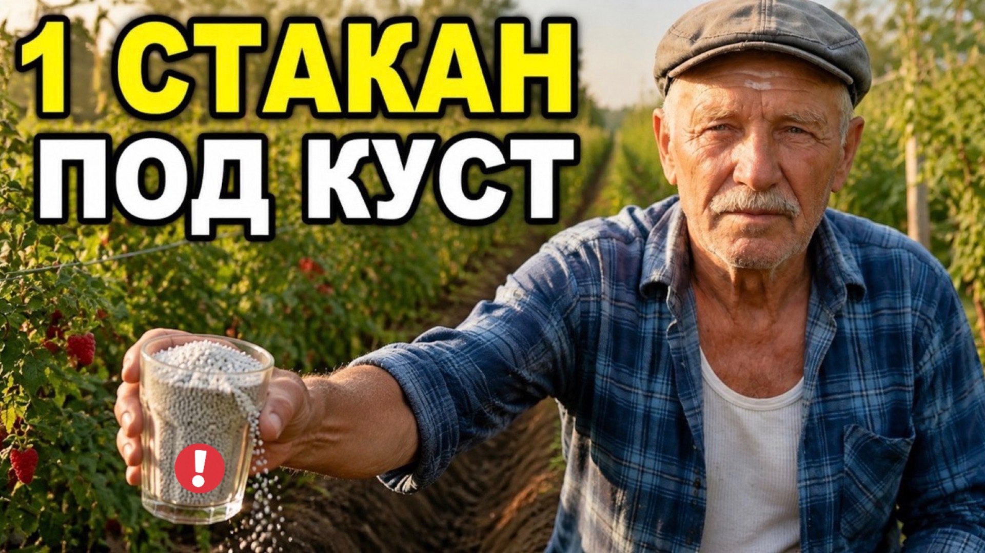 1 СТАКАН под малину в августе - и следующим летом ягода с палец