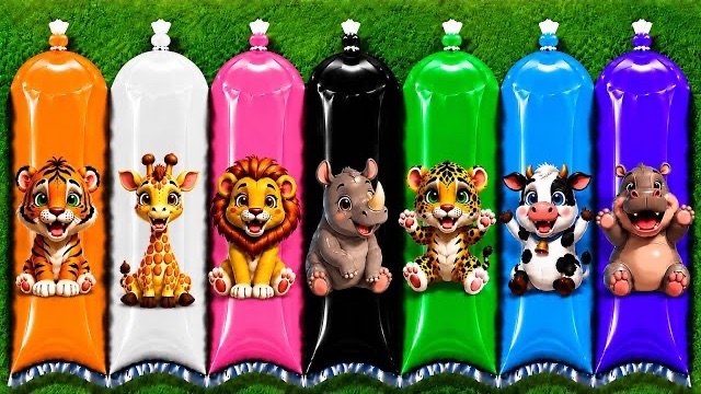 UNBOXING : Panda,kanguru, Kudanil,badak,kerbau,jerapah,singa,harimau,macan Tutul.