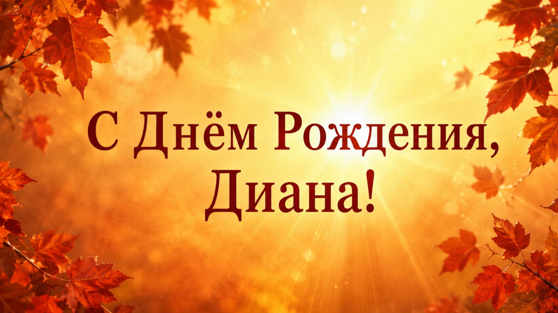 С Днём Рождения, Диана!( Осень).