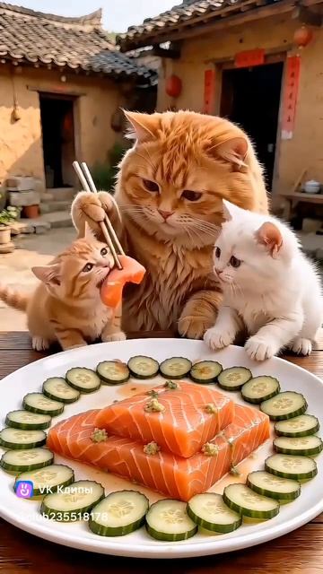 Котята ням...ням...