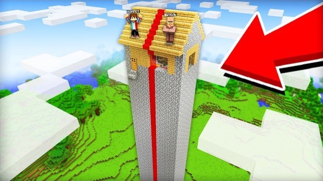 КАК НАМ С ЖИТЕЛЕМ ПОДЕЛИТЬ ЭТОТ НЕБОСКРЁБ В МАЙНКРАФТ  Компот Minecraft
