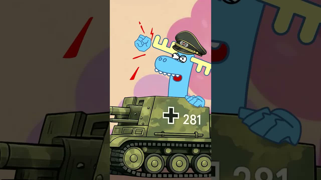 Лесные звери в танках shorts homeanimations funny мультик tank
