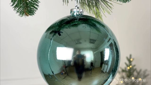 Пластиковый шар глянцевый, голубой, 150 мм, 1112698-01