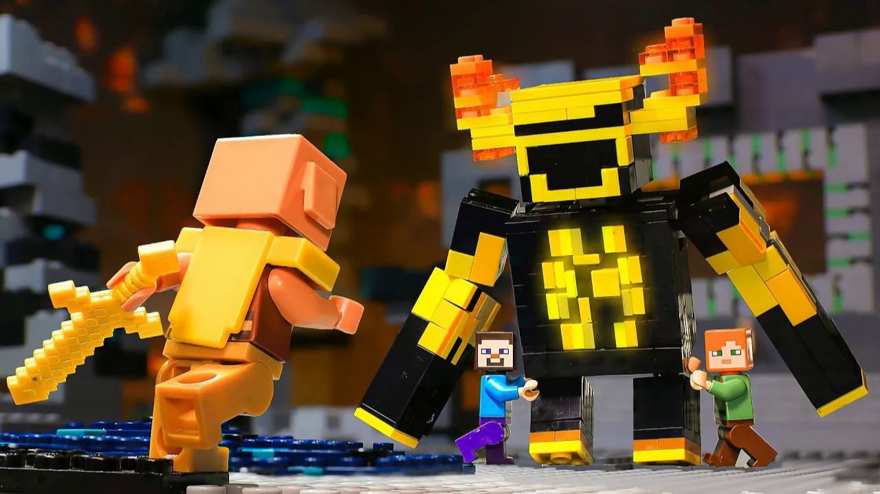 Дружелюбный Страж  Эпическая битва в Глубокой Темноте - Анимация LEGO Minecraft