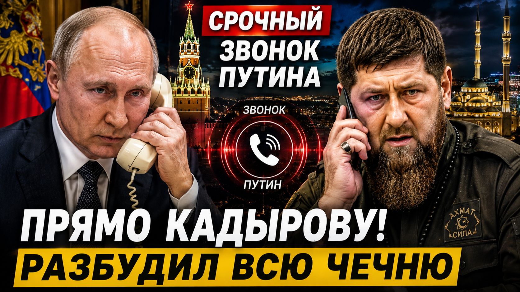 СРОЧНЫЙ звонок Путина из кремля Прямо Кадырову Разбудил всю Чечню@