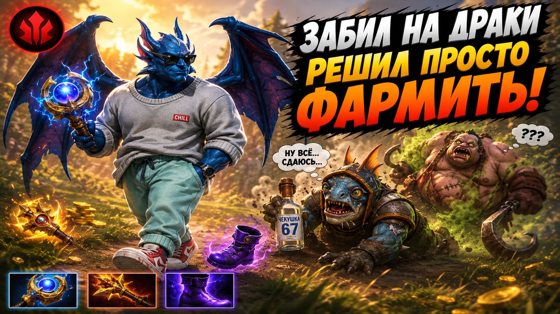 НАЙТ СТАЛКЕР РЕШИЛ НЕ ДРАТЬСЯ И ПОБЕДИТЬ ПО ДРУГОМУ В WORLD OF DOTA!