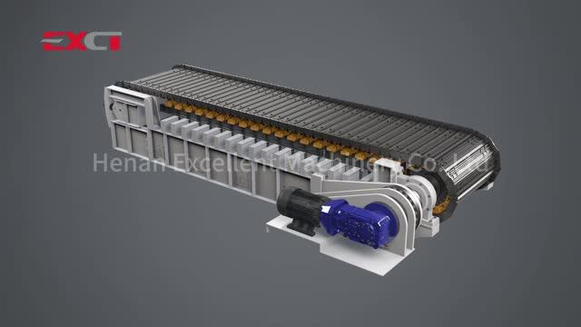 Принцип работы пластинчатого питателя 3D