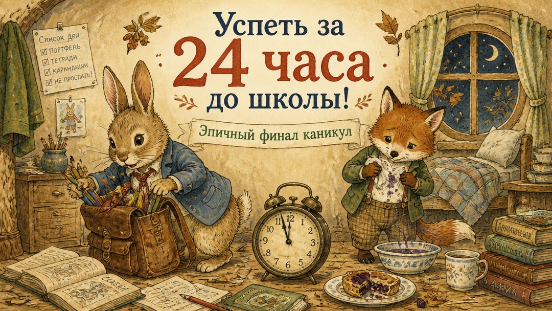 Успеть за 24 часа до школы!  Эпичный финал каникул