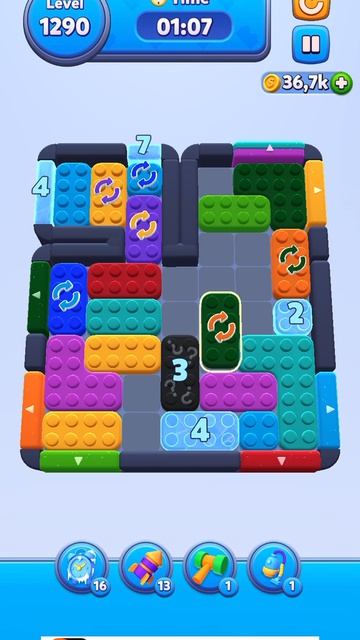 Color Block Jam 1290 уровень