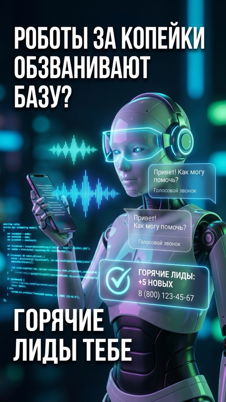 Робот звонит твоим клиентам — и это не голосовая почта 🤖📞