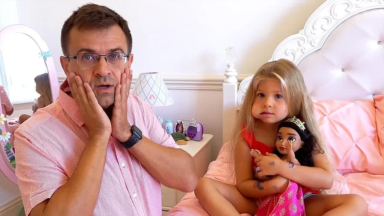 Диана и папа идут к стоматологу