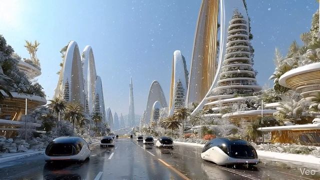 The Future City Of 2100 ❄️ A Beautiful Winter Utopia
