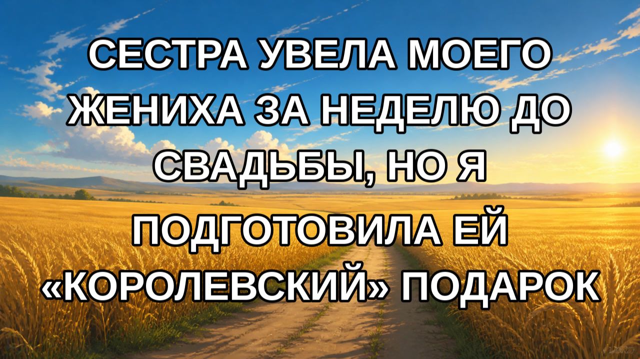 Сестра увела моего жениха за неделю до свадьбы но я подготовила ей королевский подарок