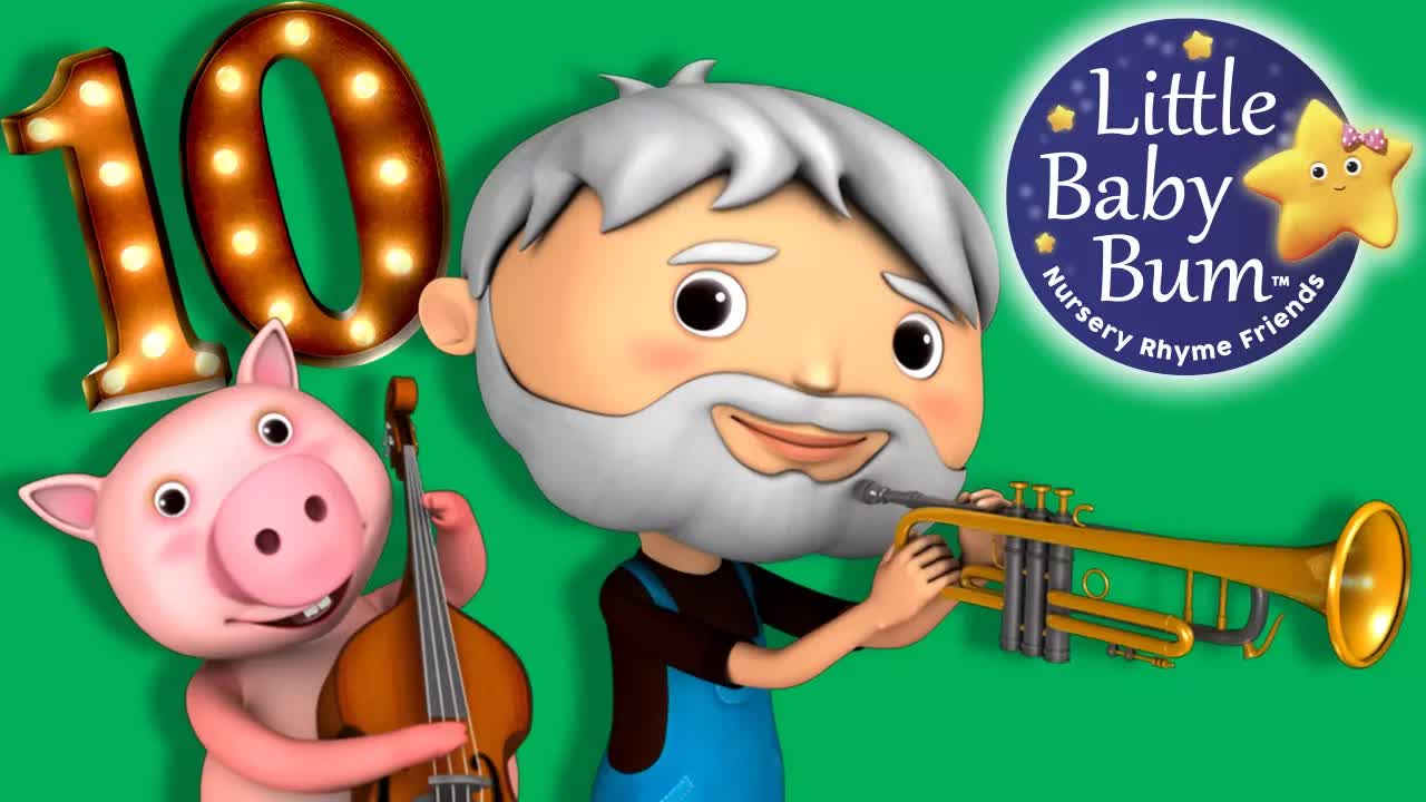 Этот старый дедушка играл один | Детские стишки для малышей от LittleBabyBum - Азбука и цифры